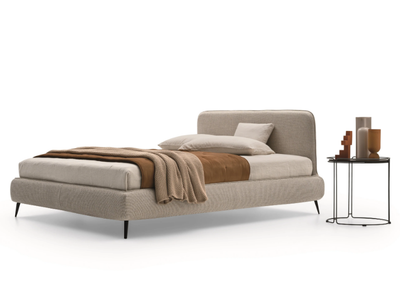 ARIS - Fabric bed with upholstered headboard
