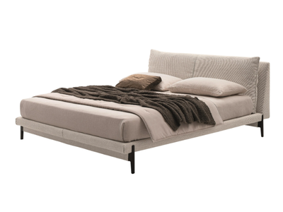 KIM - Fabric bed with upholstered headboard