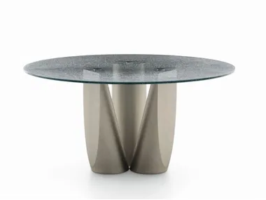 SENTEI - Round glass table