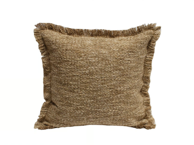 QUINCE - Solid-color square cotton cushion