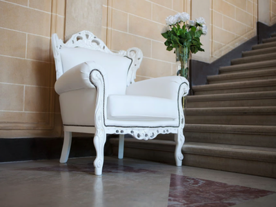 BAROKKO - Upholstered armchair with armrests _ Domingo Salotti