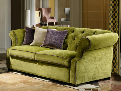 BENJAMIN - 3 seater tufted fabric sofa _ Domingo Salotti