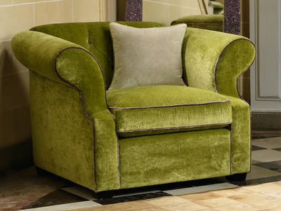 BENJAMIN - Upholstered fabric armchair with armrests _ Domingo Salotti