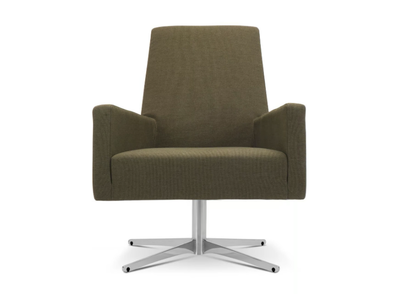 BOSTON LOW - Upholstered fabric armchair with 4-spoke base _ Domingo Salotti