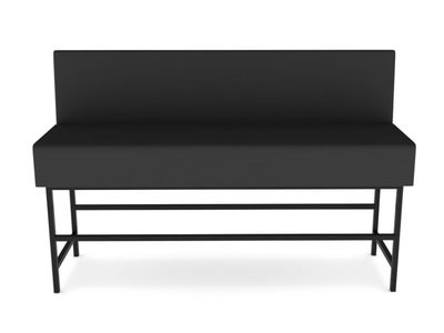 LIZZY 2 - High fabric bench with fire retardant padding with back _ Domingo Salotti