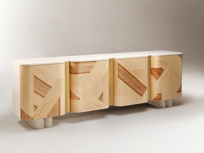 KISHO - Wooden sideboard with doors _ DOOQ