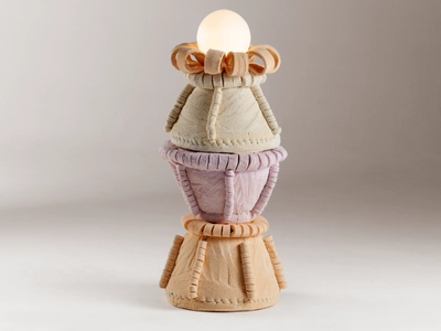 MARJORELLE LOTUS - Handmade resin table lamp _ DOOQ