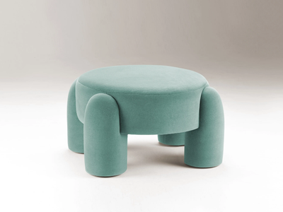 MARLON - Upholstered velvet pouf _ DOOQ
