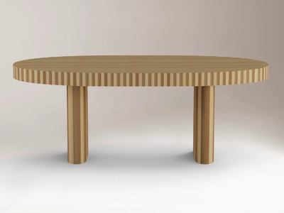 NUSA - Oval walnut and oak table _ DOOQ