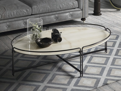 JOIN - Low oval ceramic coffee table _ DRESSY