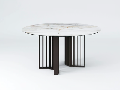 JOPLIN - Round ceramic dining table _ DRESSY
