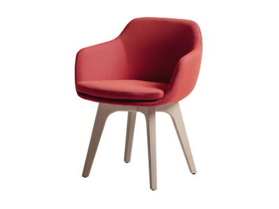 LAP 4011 - Upholstered chair with armrests with removable cover _ DRESSY