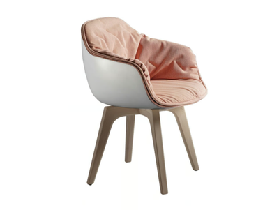 LAP 4012 - Upholstered chair with armrests with removable cover _ DRESSY