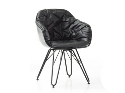 LAP 4052 - Upholstered chair with armrests with removable cover _ DRESSY
