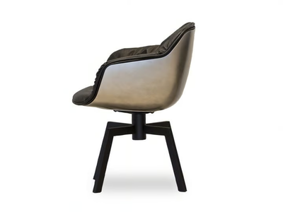 LAP 4056 - Upholstered trestle-based chair with armrests _ DRESSY
