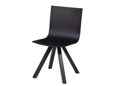 MARAIS B3 - Trestle-based wooden chair _ DRESSY