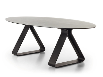 STAY - Oval ceramic dining table _ DRESSY