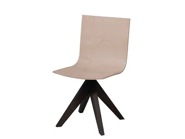TAIGA B3 - Trestle-based wooden chair _ DRESSY