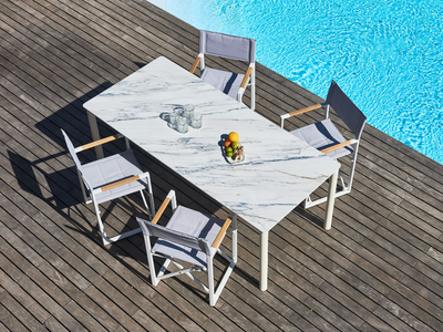 MINERAL - Rectangular Dekton® garden table _ DRIGANI