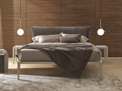 LERA SHOW ALTO - Double bed with upholstered headboard _ Duomo Design