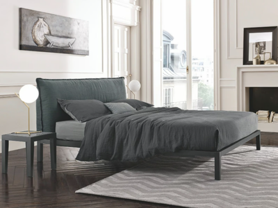 LERA SHOW - Double bed with upholstered headboard _ Duomo Design