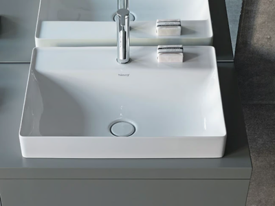 DURASQUARE - Countertop rectangular washbasin _ Duravit