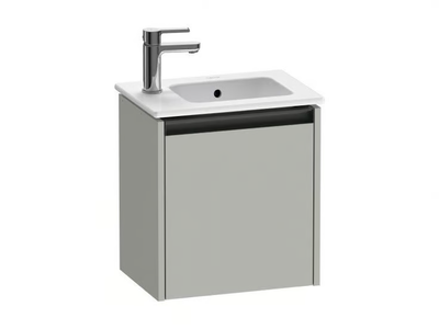 KETHO.2 - Single wall-mounted wooden vanity unit with integrated washbasin _ Duravit