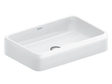 QATEGO - Countertop rectangular ceramic washbasin _ Duravit