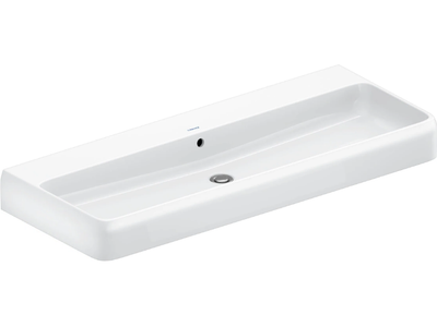 QATEGO - Rectangular ceramic washbasin with overflow _ Duravit