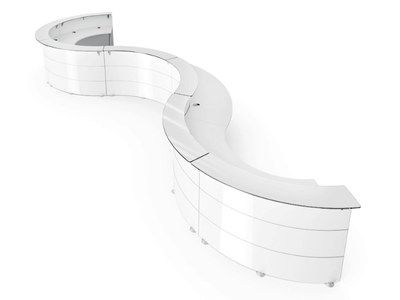ABAKO - Modular steel and melamine reception desk _ DVO