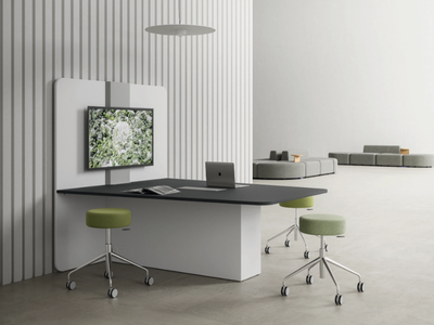 E-MEDIA - Melamine office desk / meeting table _ DVO
