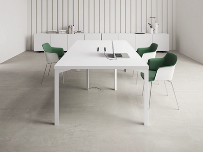 ENNA - Rectangular plate and melamine meeting table _ DVO