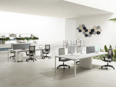 ENNA - Sectional melamine and plate office desk _ DVO