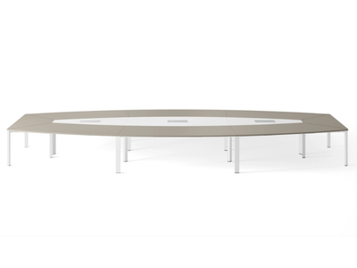 SPECIAL TABLE - Modular melamine and metal meeting table _ DVO