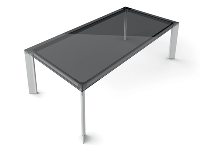 TAY - Rectangular glass and aluminium meeting table _ DVO