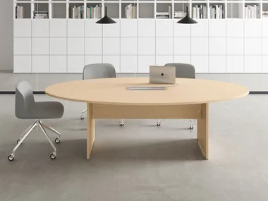TREKO - Oval melamine meeting table _ DVO