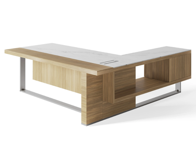 VIGO - L-shaped sectional melamine office desk _ DVO