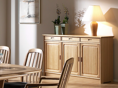 1155M - Wooden sideboard with doors _ Dyrlund