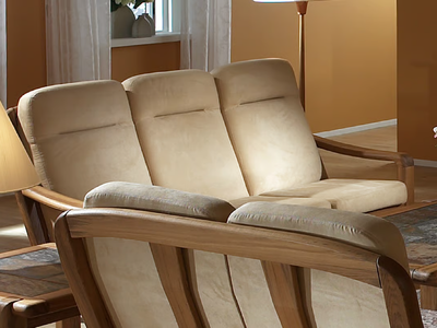 1240AH - 3 seater wooden sofa _ Dyrlund