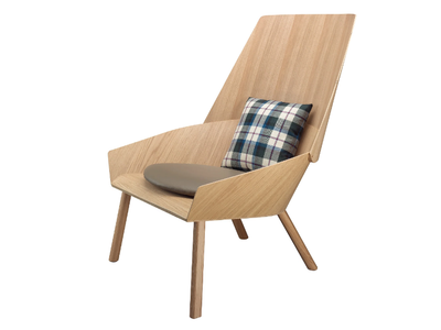 EUGENE - Oak armchair high-back _ E15