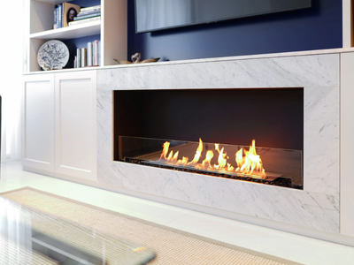 FLEX 50SS - Bioethanol glass and steel Fireplace insert _ EcoSmart Fire
