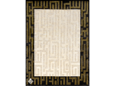 EASTERN - Rectangular wool and silk rug with geometric shapes _ Edition Bougainville
