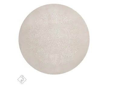 VENDOME SELENITE - Round wool and silk rug _ Edition Bougainville