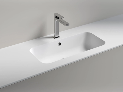 DRACO - Rectangular stone washbasin _ Edoné by Agorà