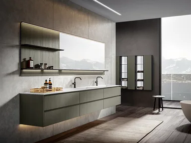 EOS 005 - Wall-mounted vanity unit with drawers