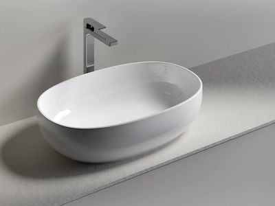 NORMA 60 - Rectangular countertop washbasin _ Edoné by Agorà
