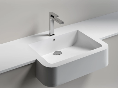 PROMETEO - Rectangular stone washbasin _ Edoné by Agorà