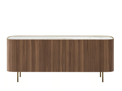 SYRA - Wood veneer sideboard with doors _ EFORMA