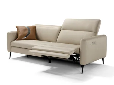 DUSK - Recliner 3 seater leather sofa _ Egoitaliano