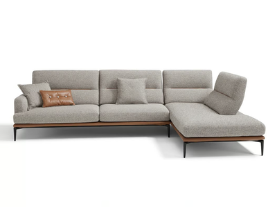 FENG - 3 seater fabric sofa with chaise longue _ Egoitaliano